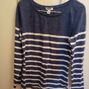 Old Navy Blue White Striped Shirt Size S Small